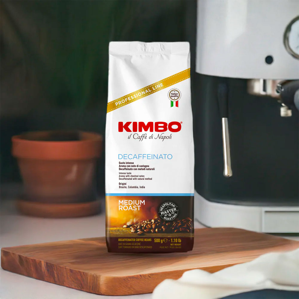 Кофе в зёрнах KIMBO Decaffeinato без кофеина