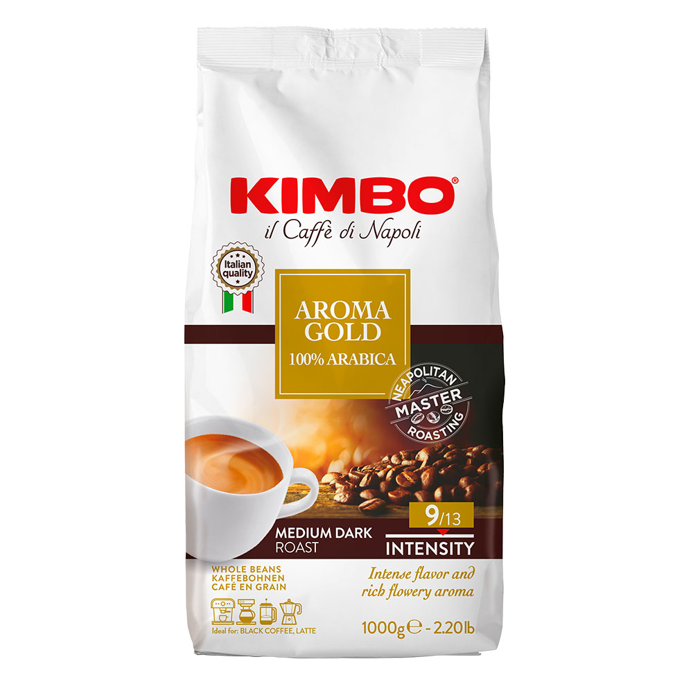 Кофе в зёрнах KIMBO Aroma Gold 100% арабика