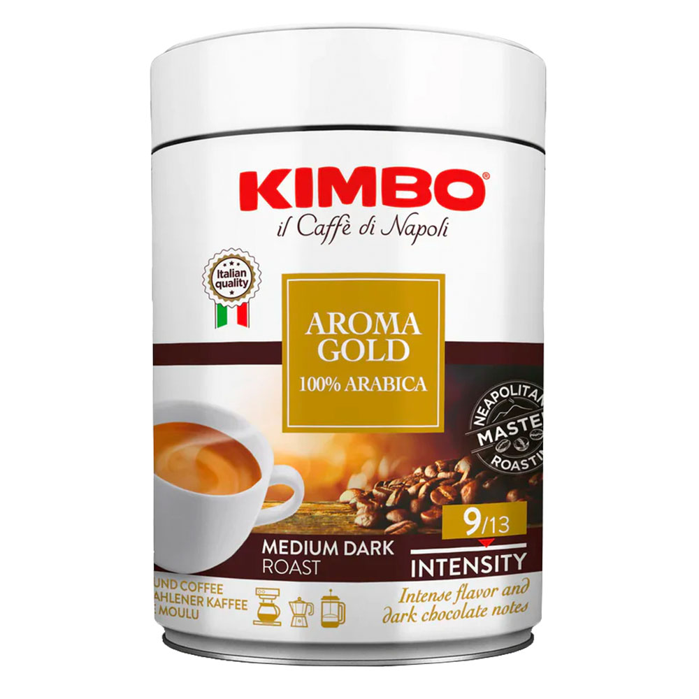 Кофе молотый KIMBO Aroma Gold 100% арабика в банке