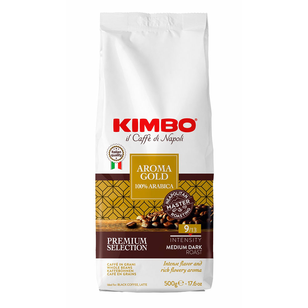 Кофе в зёрнах KIMBO Aroma Gold 100% арабика